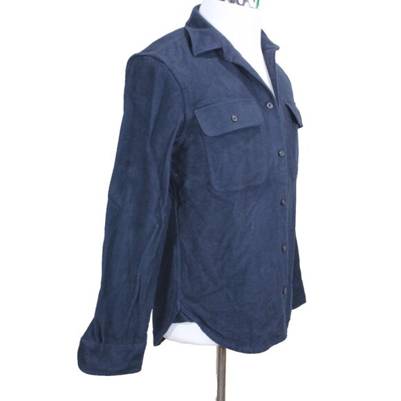 Everlane Shirt Mens S Navy Blue Organic Cotton Shacket Heavy Overshirt Jacket - Picture 5 of 8